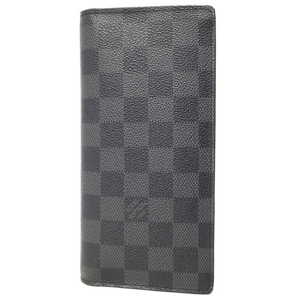 Louis Vuitton Black Wallet Damier Brazza Long Bifold Graphite Portefeuille - Picture 1 of 5